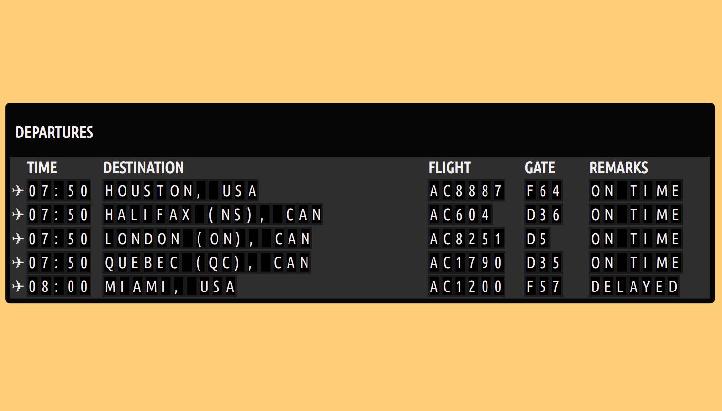 Flight Widget API